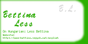 bettina less business card